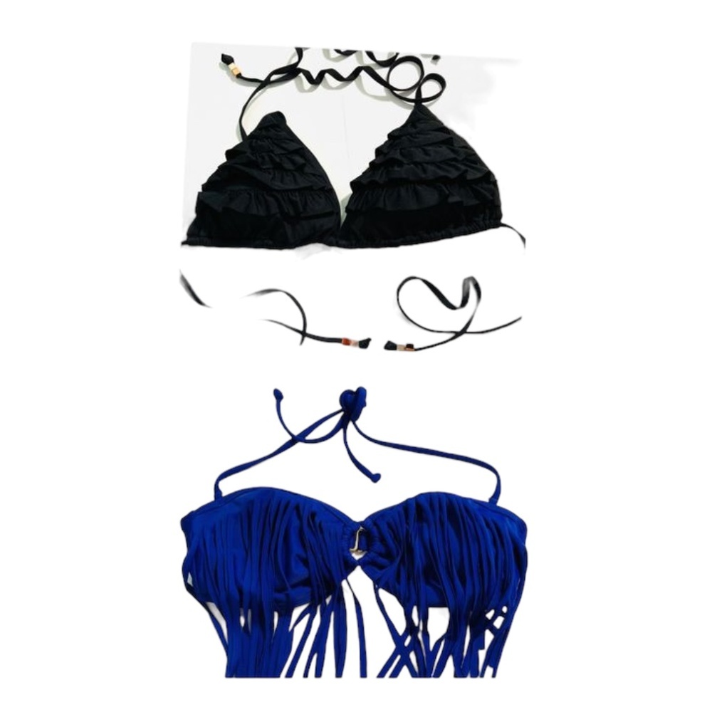 💙🖤H&M + Roxy Bikini tops - Set of 2 Black and Blue🖤💙 - Picture 6 of 7